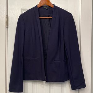 Express Women’s Navy Sz 12 lined Stretch Suit Jacket